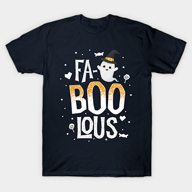 Faboolous Halloween T-Shirt Cute Ghost Outfit Mama Costume T-Shirt by 14thFloorApparel